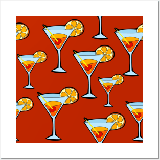 Cocktail Pattern Posters and Art